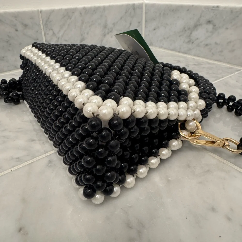 Kate Spade x Target Black and White Beaded Handbag - Picture 8 of 8